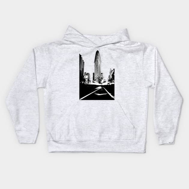 Flatiron Building NY Kids Hoodie by NYCTshirts